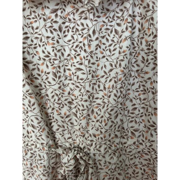 Gal Meets Glam Ditsy Floral Cropped Jumpsuit Womens Size 4 Tan Boho Spring - Picture 6 of 14